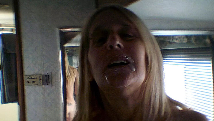 Blonde Housewife Deep Dee Sucks BBC and Eats Cum in Homemade HD Video