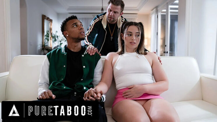 Pure Taboo - Coach's Dirty Plan with Pregnant Sophia Burns Ends in Hot 3-Way Double Creampie!