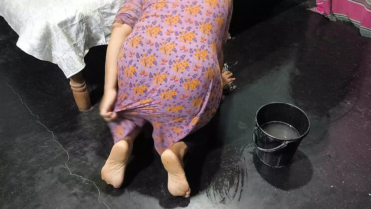 Desi Aunty Gets Dirty While Cleaning - Step Nephew Fucks Her Hard