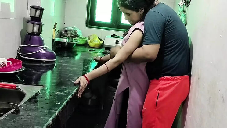 Desi Muslim Maid Fucked Hard in Kitchen - Rough Doggy Style Sex