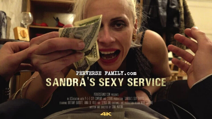 Hot Blonde Sandra Gives Extreme Blowjob & Rough Sex - Perverse Family Fuck